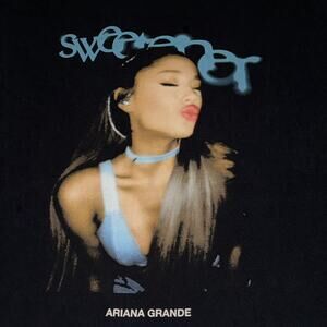 Ariana Grande Sweetener T-Shirt Women's Large Black Graphic Print Arianator